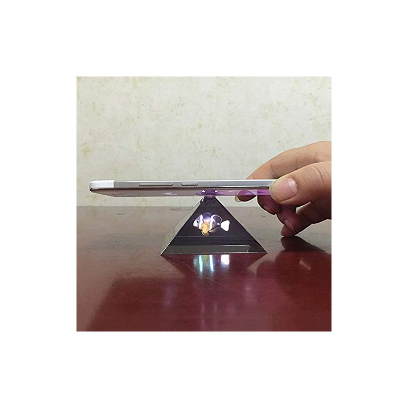 Arinda Proyector de pirámide con holograma 3D portátil para teléfono