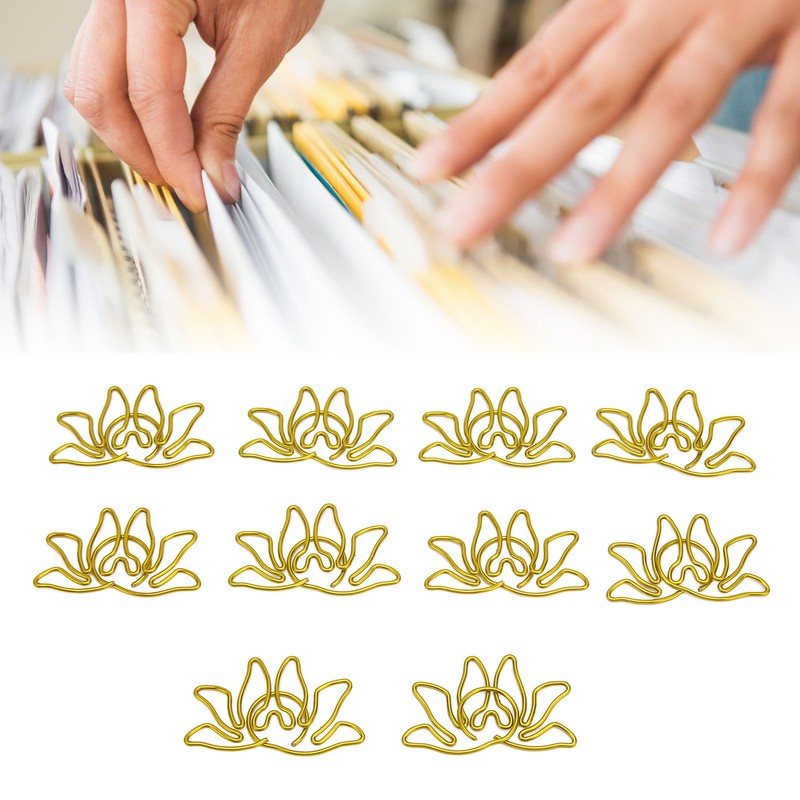 100pcs Shaped Paper Clips Flower Shape Metal Portable Office Clips