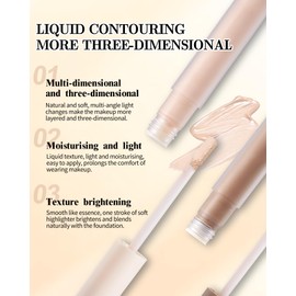 Cool Toned Liquid Contour Stick, Cold Grey Lightweight Blendable Face Creamy Contouring Bronzer for Sculpted Look, Long Lasting Waterproof Color Corrector, Makeup Gifts for Women Girl-02