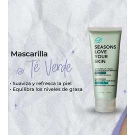 Mascarilla Facial Nutritiva Equilibrante T Verde 100gr Tipo de piel Mixta                                                                             