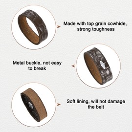 M METERXITY 3-Pack Leather Loop Keeper Accessories, 1.5 Inch/ 3.8 cm Belt Loop Keepers Use for Holding Extra Length Straps in Place Pants, Elastic Belts Buckle [Brown]