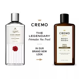 Cremo Heritage Moisturizing Body Wash, Fresh Timber Scent, 16 fl oz (473 mL)