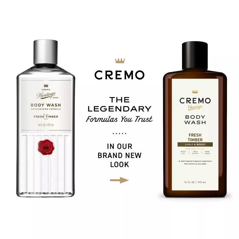 Cremo Heritage Moisturizing Body Wash, Fresh Timber Scent, 16 fl