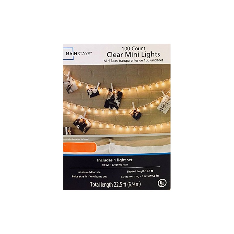Mainstays 100 Ct Clear mini lights