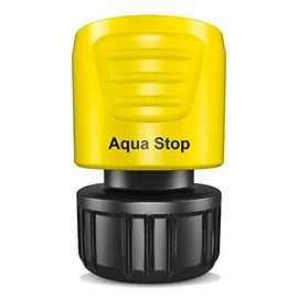 Kärcher Female Pipe Fitting in Hard Plastic with AquaStop Technology, for Garden Hoses with Diameter 1/2" - 5/8", AquaStop System to Prevent Spills