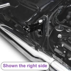 TOPRAMETAL Black Passenger Footpeg Mounting Hook Bracket Fit For Harley Street Glide Flhx Road Glide Road King Flhr 2014-2024