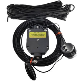 JYR8010-150W Final Spoked Half Wave Antenna for Amateur Radio, 150W Shortwave Antenna, 8-Band 10m 12m 15m 17m 20m 30m 40m 80m Long Wire Antenna, 1:64 Balun without Tuning