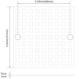 Holge Square Shower Drain Cover, 4 Inch, SUS304 Stainless Steel, Hair Catcher Filter (Oil Rubbed Bronze)