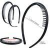2-Piece Unisex Shark Tooth Comb Headband, Non-Slip Sports Hair Band