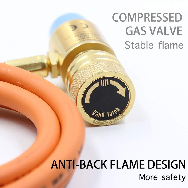 Double Valve Self-Ignition MAPP And Propane Torch With 60 inch