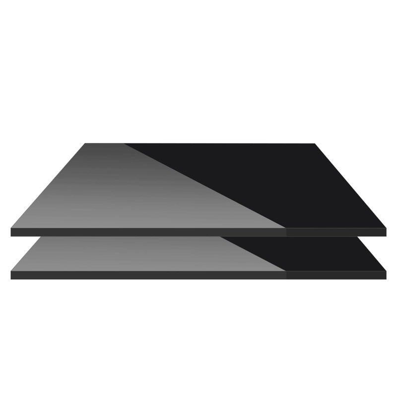 2 Pieces 5" x 7", 1/8"(3mm) Thick Black Acrylic Sheet