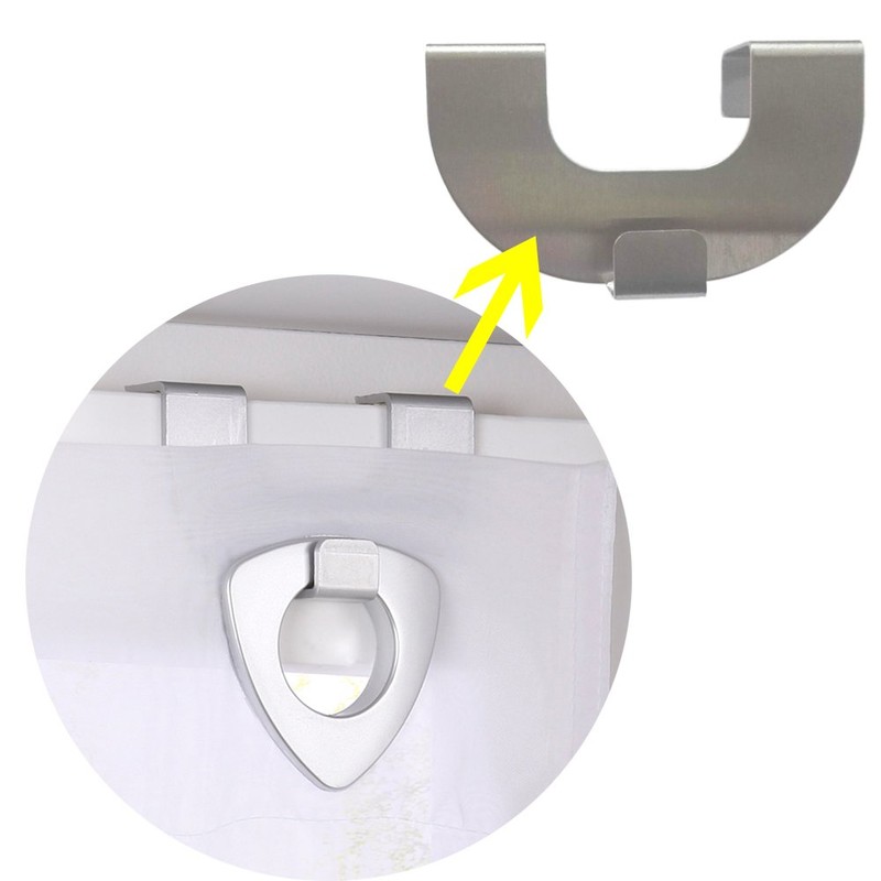 1 tenda a pacchetto con ganci a U, colore bianco,