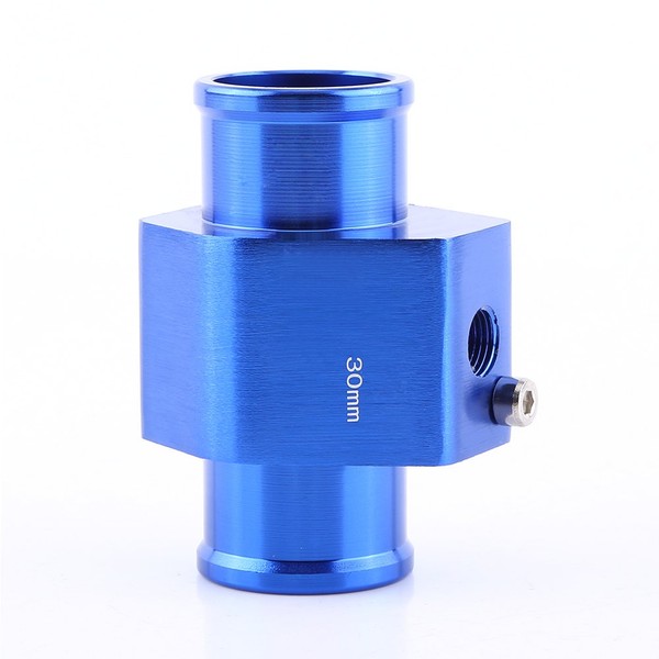 Water Temperature Gauge Car Water Temperature Meter Joint Pipe Sensor Water Temperature Clamp Radiator Hose Adapter Blue (30mm)