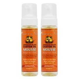 Sunny Isle Black Castor Oil Mousse Wrap Set Twist 7oz (Pack of 2)