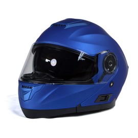 Milwaukee Helmets MPH9818DOT 'Breeze' Blue Advanced Motorcycle Modular Helmet for Men and Women Biker w/Drop Down Visor - X-Small