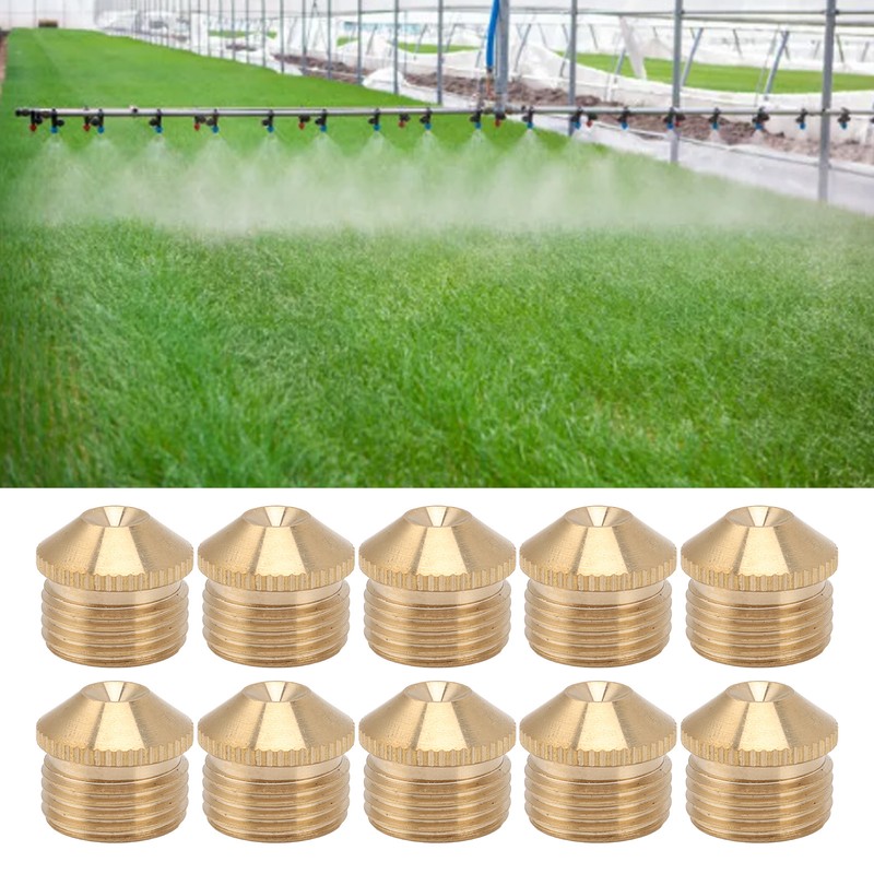 10pcs Brass Misting Nozzles Fog Sprinkler Head for Factory Site