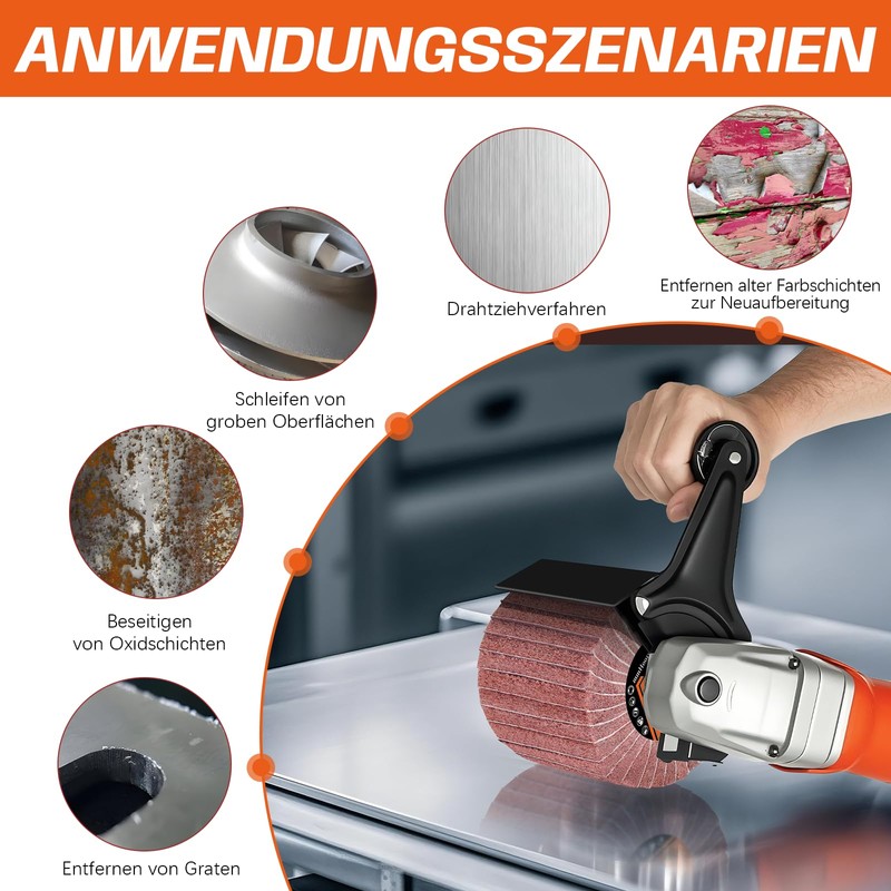 Sanding Roller Brush, Synthetic Fibre Brush for Satin Machine, Sanding