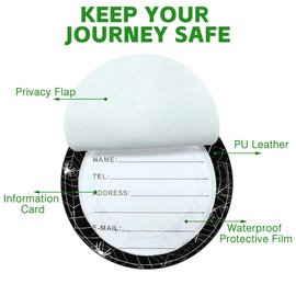 iapodiad Round Cute Luggage Tags 2 Pack Spider on Spider Web Creative Baggage Tags,Cruise Travel Baggage Suitcases Tag with Stainless Steel Loop ID Tag Privacy Flap