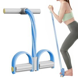 Resistance Band,Multifunction Tension Rope,6-Tube Elastic Yoga Puller,Trainer Workout Women Tension Rope Ankle Puller for Abdomen/Leg/Arm Stretching Slimming Training (Blue)