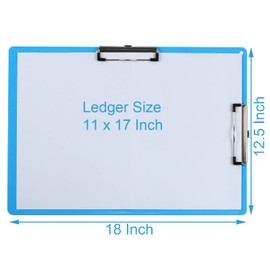 11x17 Clipboard Double Clip Extra Large Clipboard Blue 11 x 17 Clipboards Low Profile Clip Art Clipboard Raw Materials Plastic Drawing Clipboard Pack of 1