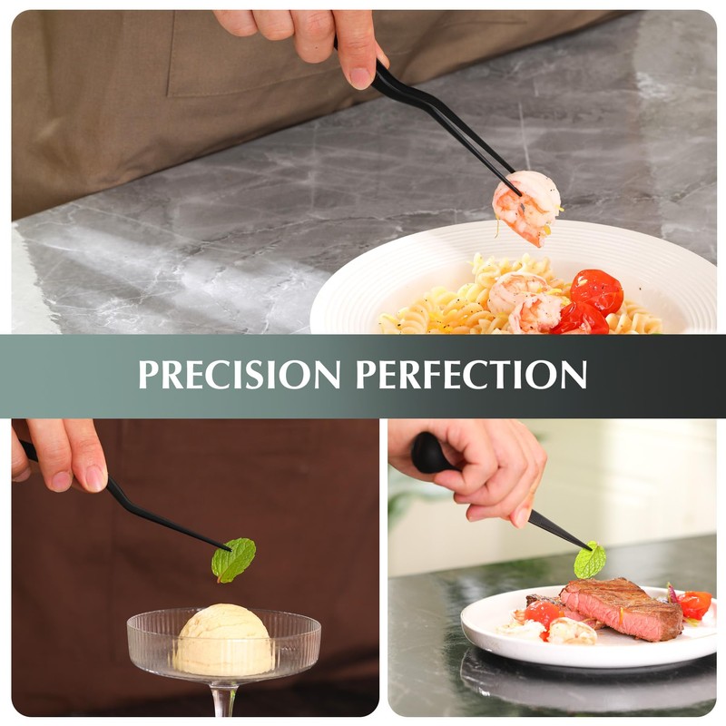Recsrdce Professional Stainless Steel Culinary Plating Set,9 Piece Culinary Plating