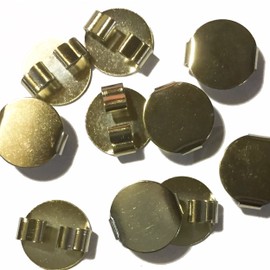 Blank Bolo Tie Round Slides Pack of 10 Gold Tone 16mm.