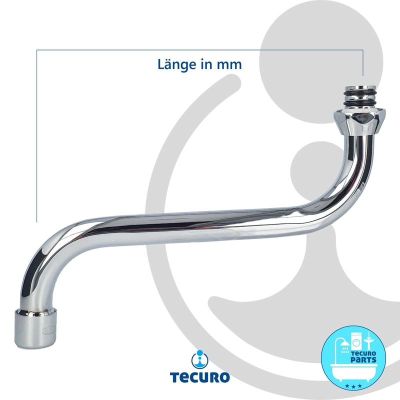 tecuro S-Spout for Wall Fittings 3/4 Inch Tapered Sealing Length