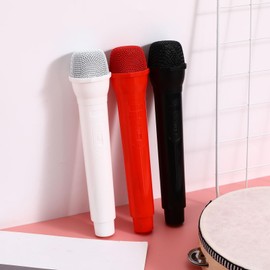 Toyvian Pack of 3 Plastic Fake Microphone Prop Toy for Children Stage Microphone Prop Simulation Sing Microphone for Children Costume Party Favours Stage Performance Cosplay