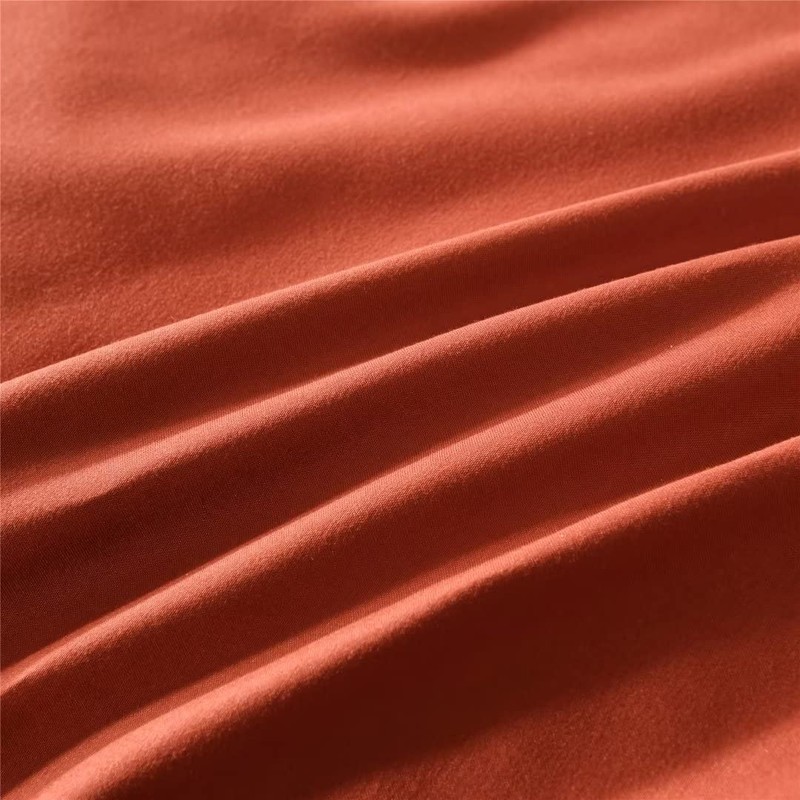 Ruccit Pillowcases 2 Pack Burnt Orange Pillowcases Soft Brushed Microfiber