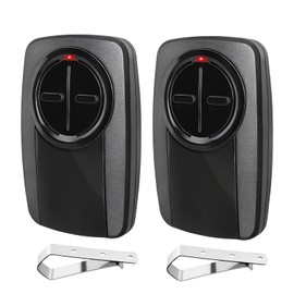 XDTKML 380UT 375UT Universal Garage Door Opener Remote Compatible with Chamberlain Liftmaster Linear Genie Wayne Garage Door Opener Remote 2-Button Black-2pcs