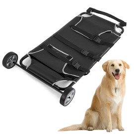 SNKOURIN Pet Rescue Stretcher, 46x22 Inch Animal Stretcher Pet Trolley Rescue Stretcher with Noiseless Wheels, Transport Stretcher for Dogs and Other Animal, Max 250lbs Capacity