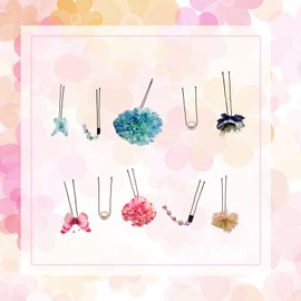 EZ PEACH Hair Ornament, Pearl, U Pin, Japanese Style, Women's, Yukata, Decoration, Flowers, Butterfly, U-Shaped Comb, Hairpin, U-pin, Hair Clip, Yukata, Kimono, Furisode, Hakama, Hair Ornament