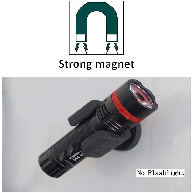 Magnetic Base Mount, Flashlight Mounting Brackets, Strong magnets and Flexible