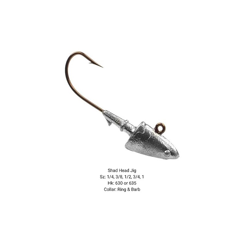 Do It Mold Shad Head Jig Sz: 1/4, 3/8, 1/2,