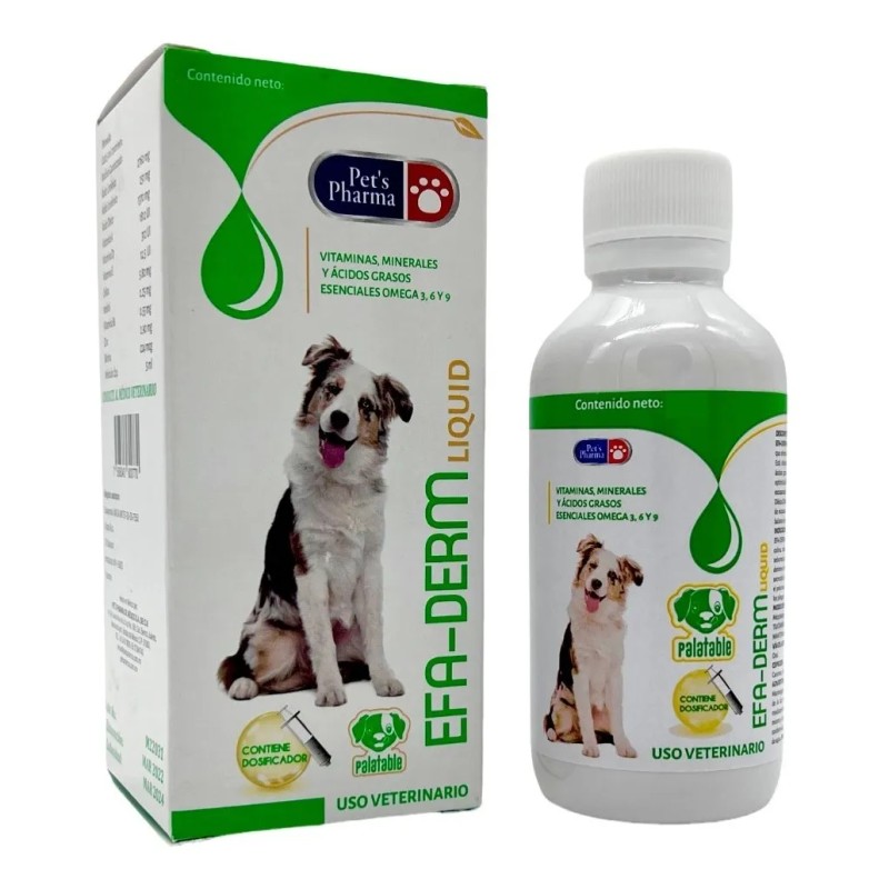 Efa-derm Perros Y Gatos Liquid 237 Ml Grande Piel Y