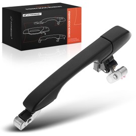 A-Premium Rear Right Passenger Side Exterior Door Handle Compatible with Honda CR-V CRV 2002 2003 2004 2005 2006, Smooth Black, Replace# 72640-S9A-003