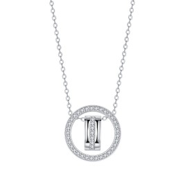 Hifeeled Women's 925 Sterling Silver Necklace, Original Women's Jewellery, Christmas Gifts for Mother, Wife, Daughter, Cubic Zirconia Sterling Silver, Cubic Zirconia