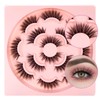 False Eyelashes, 7 Pairs, 4D Fake Lashes, Natural False Eyelashes,
