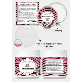 GJYC PET Wrinkle Grooming Kit for Bulldogs & Pug - Cleaning Wipes & Balm for Skin Wrinkles, Tear Stains, Tail Bags & Paw Care - Gentle Care for Sensitive Dog Skin