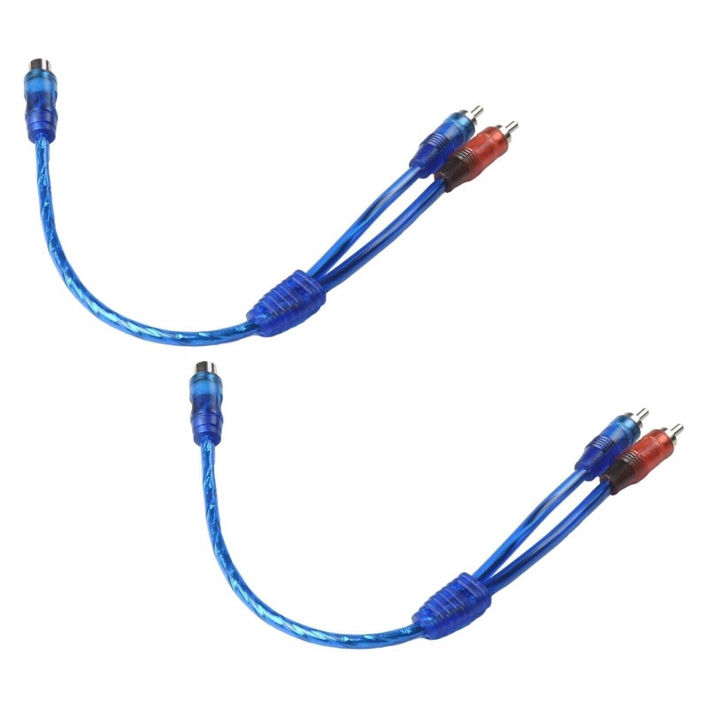 Unbranded/Generic 2pcs RCA Y Splitter Audio Jack Cable Adapter 1