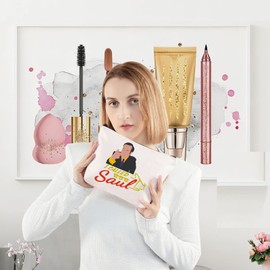 LEVLO Saul Goodman Fans Cosmetic Make Up Bag TV Show Fans Gift I Called Saul Makeup Zipper Pouch Bag For Friend Family, I Called Saul