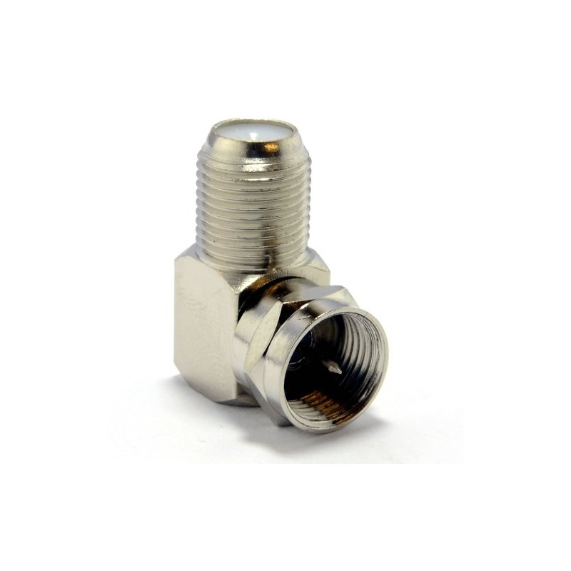 kenable F Type Satellite Socket to Right Angle Male Plug