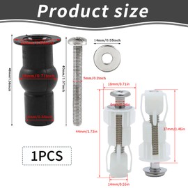 couduan 4 Pcs Toilet Seat Fittings Kit,Toilet Seat Screws,Toilet Seat Fixing Kit,Toilet Seat Fittings and Fixtures,Quick Release Toilet Seat Fixings,Universal Standard Bolts,Suitable for Toilet