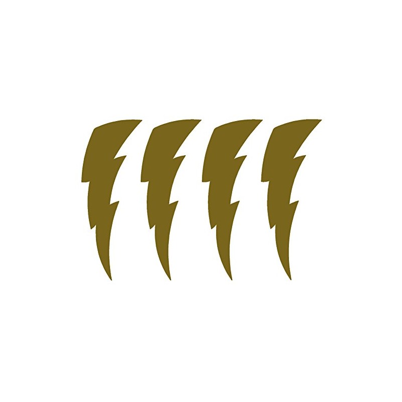 STICKERDAD Lightning Bolts 4 Pack V2 Vinyl Decal for Windows,
