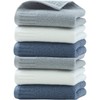 TMVOK Hand Towels, Set of 6, Solid, Stylish, 100% Cotton,