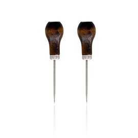 DBOO 2 Pack Gourd Shape Awl Tailors Awl Wood Handle Scratch Awl Sewing Awl Tool for Leather