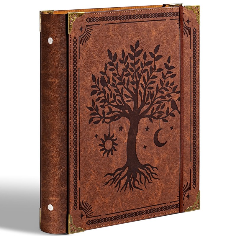 Ovesmusl PU Leather 3 Ring Binder Fits 8.5"x11" Letter Size