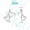 PH PandaHall 100pcs Double Heart Charms Pendants Tibetan Alloy Heart-to-Heart