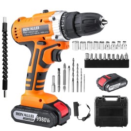 DONWELL 21V Li-Ion Electric Drill Dual Speed Multifunction 2 Speed Electric Li-Ion Drill