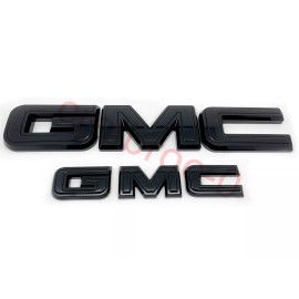 GM 2021-2025 GMC Yukon Yukon XL Front & Rear Gloss Black overlay Emblem badge Kit